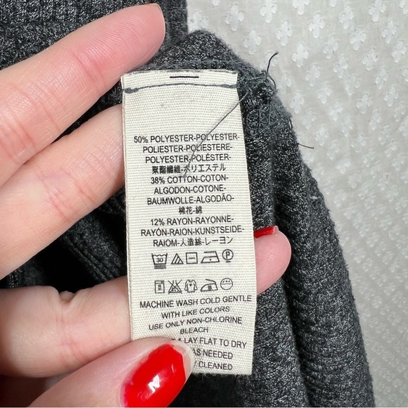 Free People We The Free Dark Grey‎ Londontown Thermal Top - Picture 4 of 7